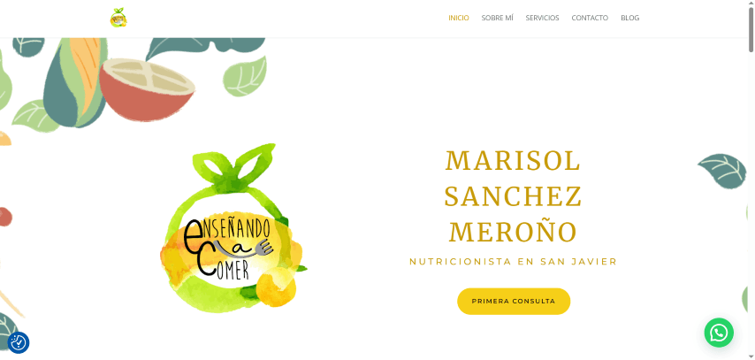 Vista completa del proyecto Nutricionista — Ensenandoacomer