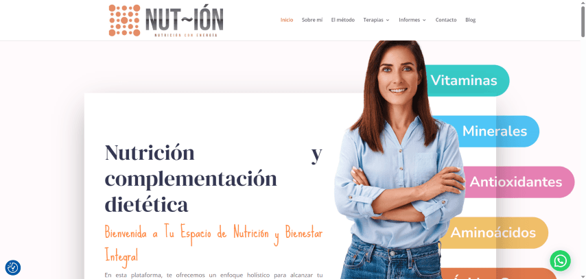 Vista completa del proyecto Nutricionista — Nutricion Con Energia