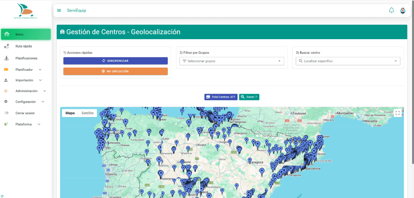Serviequip Rutas — Desarrollo A Medida
