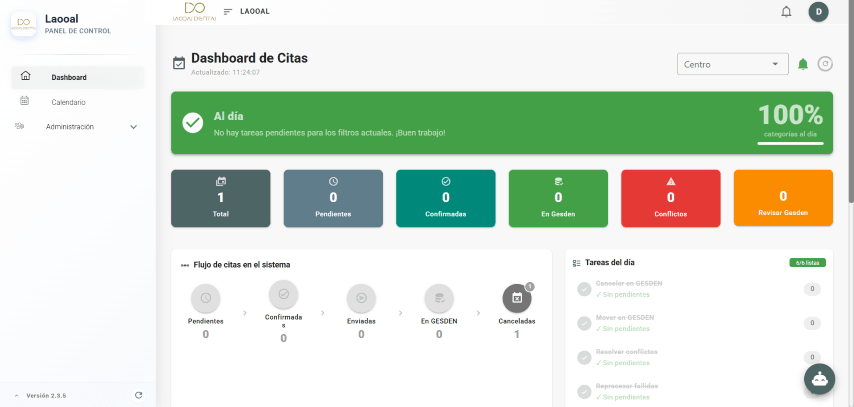 Captura del proyecto Laooal Dental