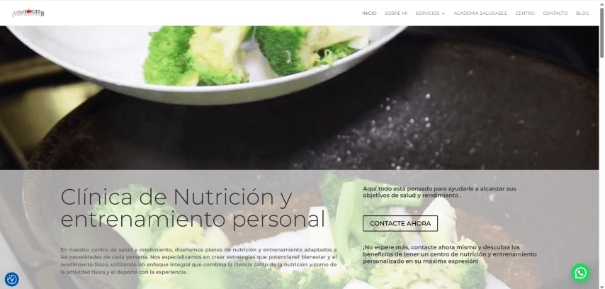 Captura del proyecto Nutricionista — Rafael Borges